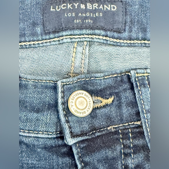 Lucky Brand Jeans Womens 8/29 Blue Stevie High Rise Flare Denim Front Pockets - Picture 2 of 12